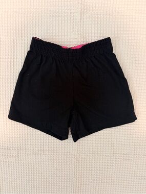 wonder nation Black Shorts with Pink Waistband Accent